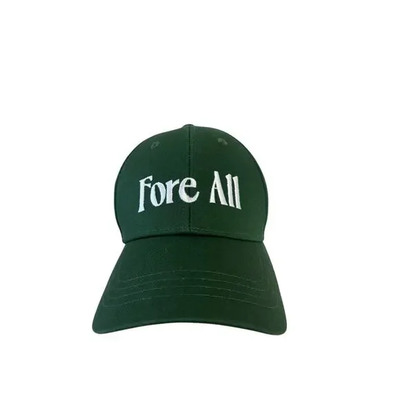 Fore All Green Teddy Hat Women’s Golf Hat Cotton Adjustable - Picture 2 of 10